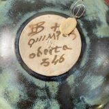 Enamelled stoneware bowl, Odetta, Quimper, 1960