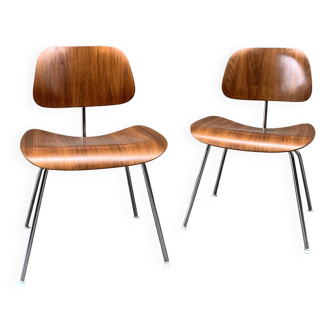 DCM Walnut Chairs Ray & Charles Eames Dining Chair Metal Herman Miller