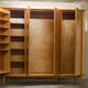 Scandinavian wardrobe 1960 honey color 4 doors L 205 cm