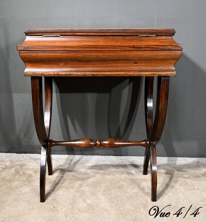 Rosewood work table, Napoleon III style, Maison Roll, Fg. St Antoin