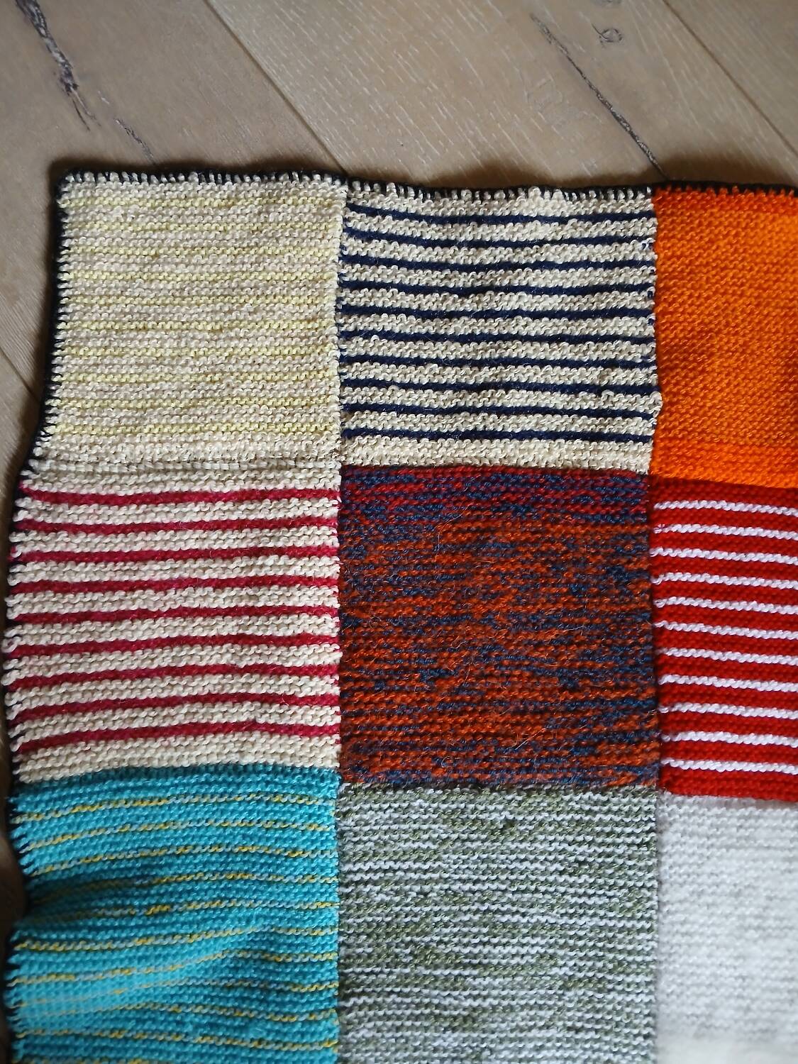 Wool patchwork blanket