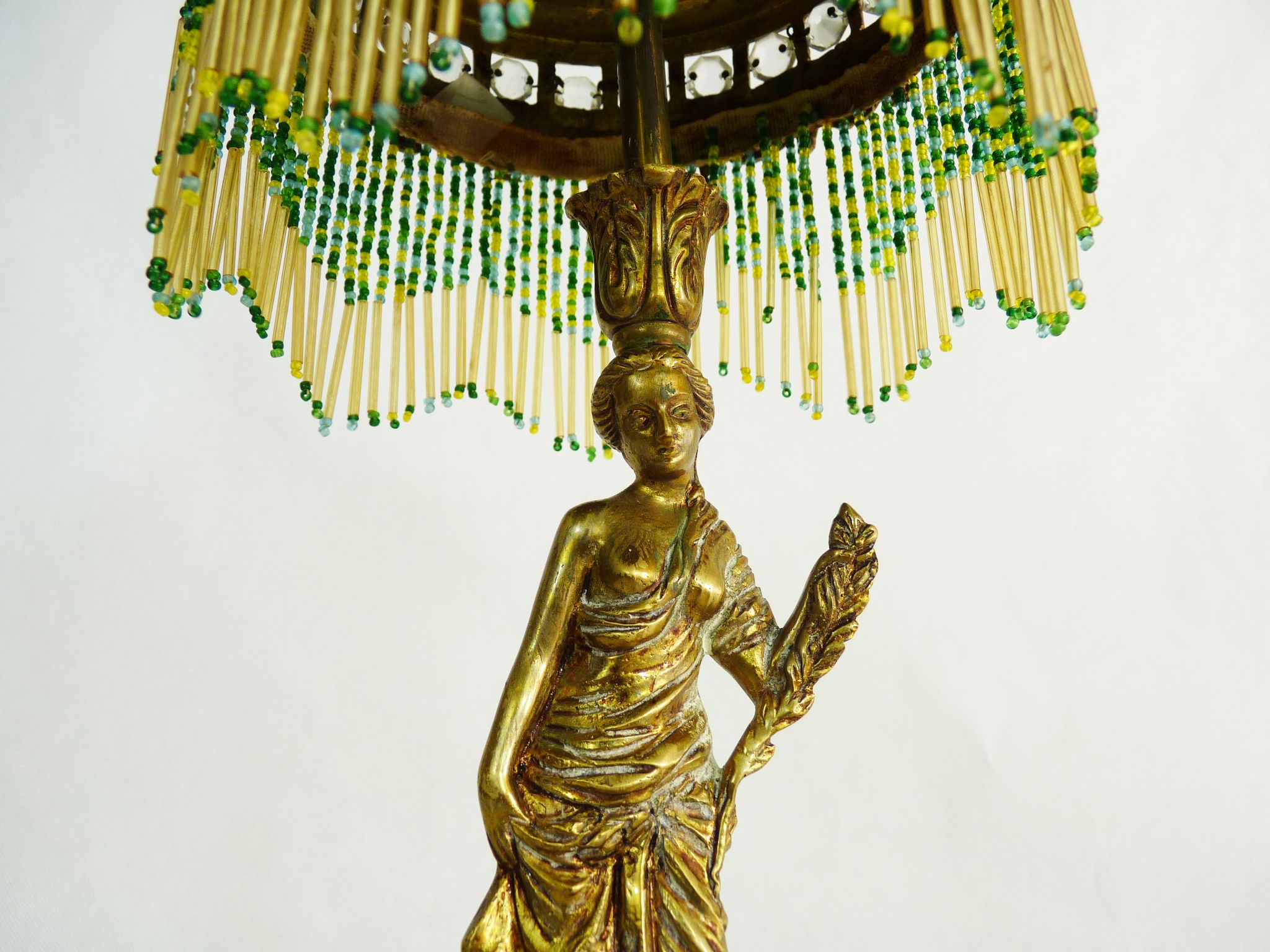 Former two-light orientalist lamp, draped woman years 50