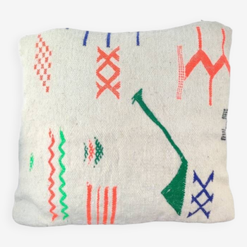 Moroccan bohemian cushion with tribal patterns