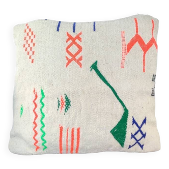 Moroccan bohemian cushion with tribal patterns