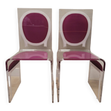 Pair of chairs “Ghost”, JC de Castelbajac for Acrila, Vidrio acrílico, after Philippe Starck – Fra