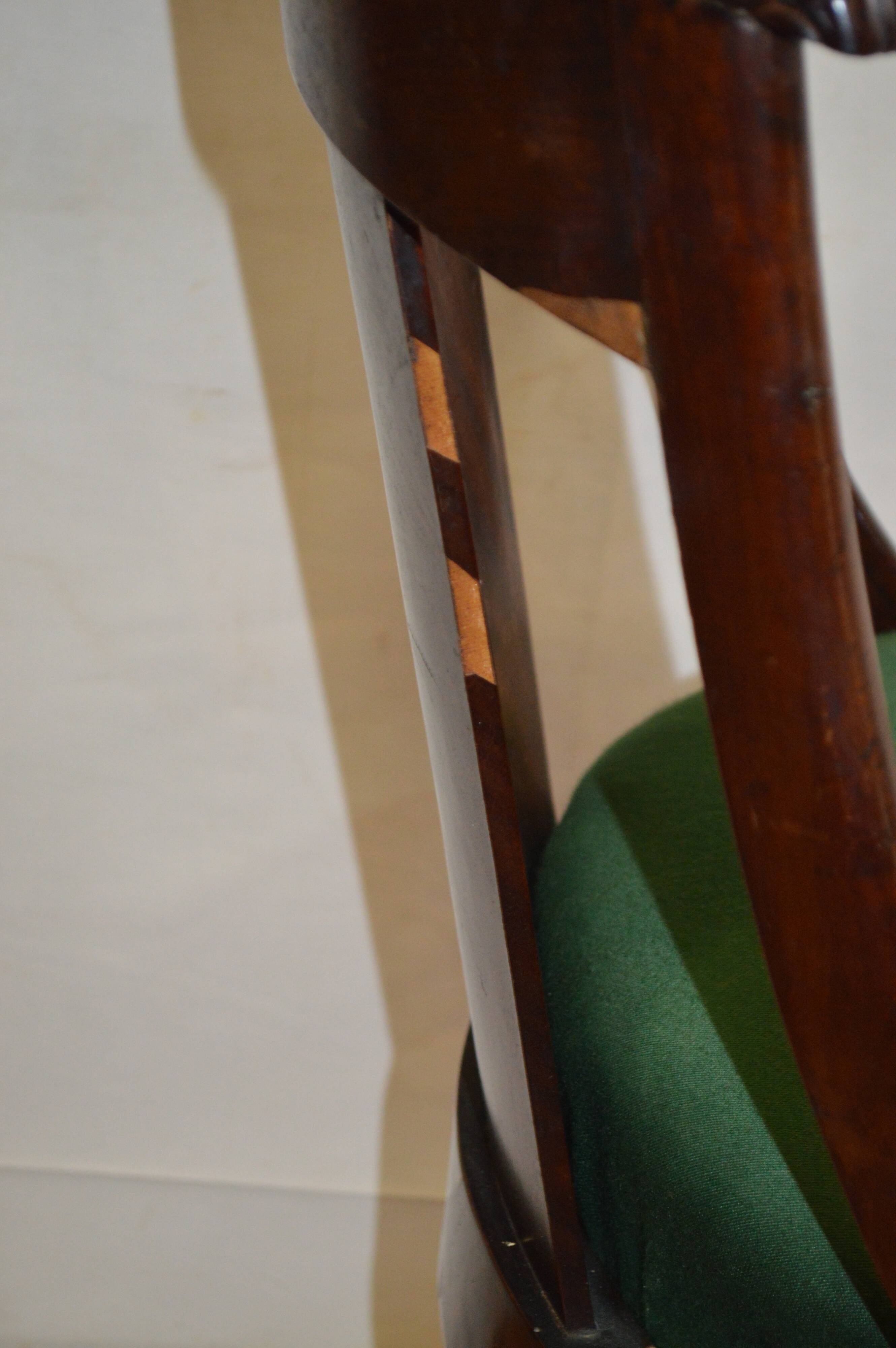 Set of 4 mahogany gondola chairs