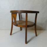 Old wooden armchair for children