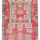 4x12 Vintage Long Wide Vintage Runner, Soft Red Wool Runner Rug, 104x363Cm