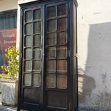 Parisian antique black patinated showcase