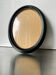 Oval bakelite black vintage frame with convex glass