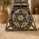 Handcrafted Moroccan Hanukkah menorah in glazed ceramic – Handmade – 30 × 30