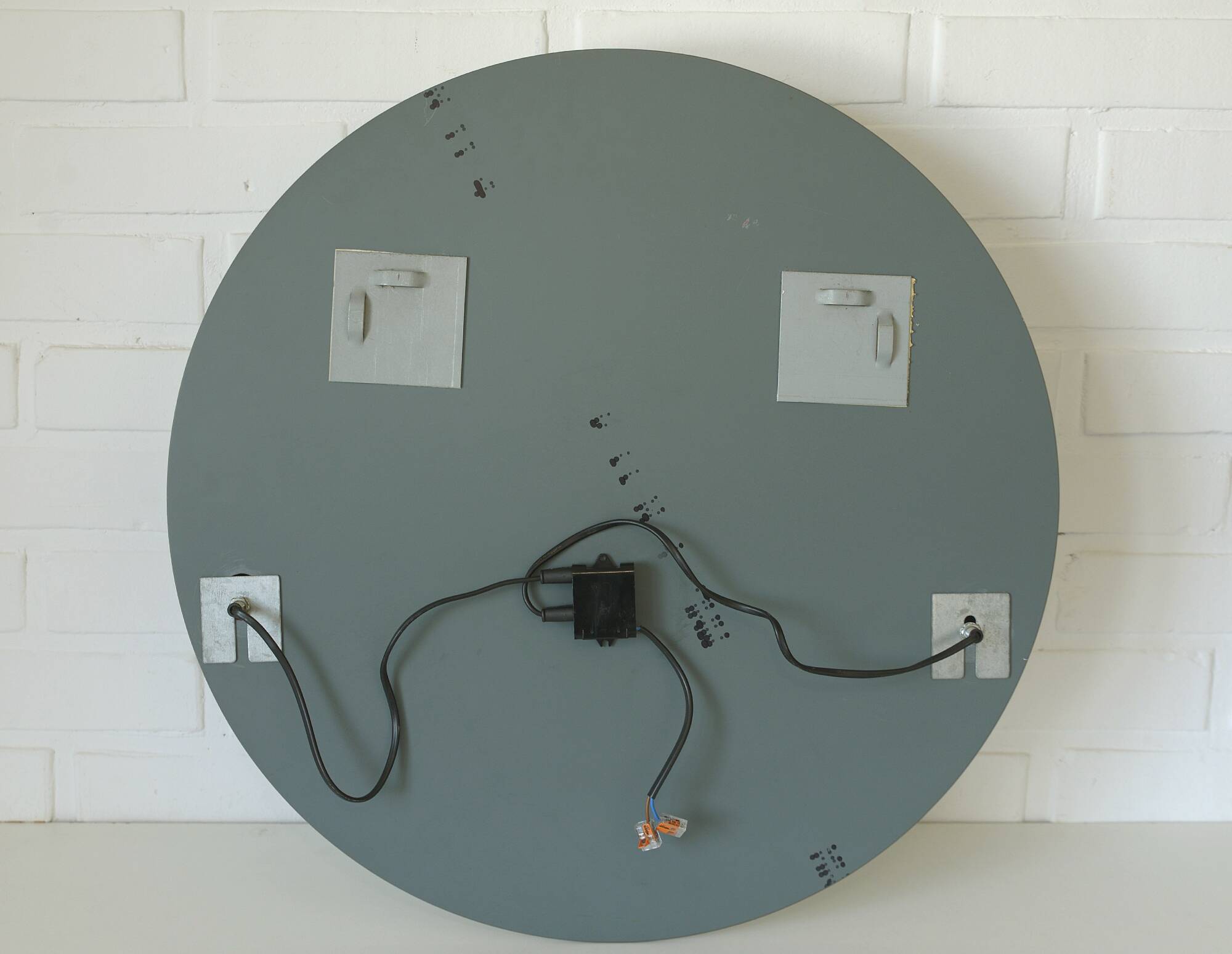 Miroir de courtoisie éclairé, miroir mural de salle de bain vintage d'Allemagne des années 1980