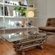 Design coffee table with chrome legs 70