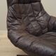 Leather swivel armchair, Danish design, 1960s, designer: H.W. Klein, manufacture: Bramin