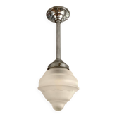 Art Deco pendant light, frosted glass globe, very good condition