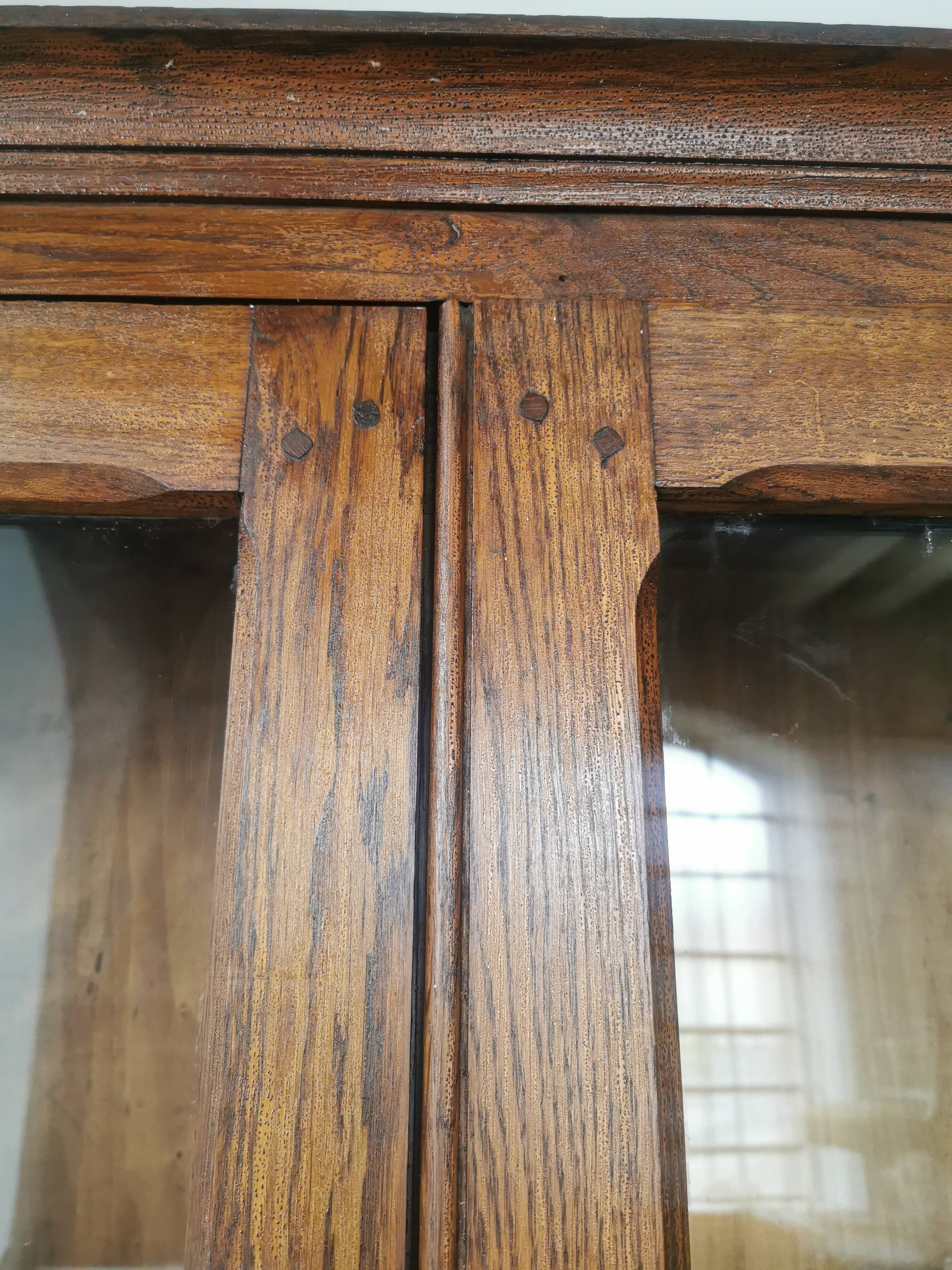 Display cabinet, oak bookcase from the 20s