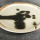 Small vintage plate from the La Colombe pottery, Vallauris artistic effect stoneware
