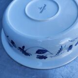 Ancien plat creux Villeroy & Boch, motif floral bleu