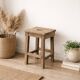 Vintage workshop stool in solid wood – sandblasted