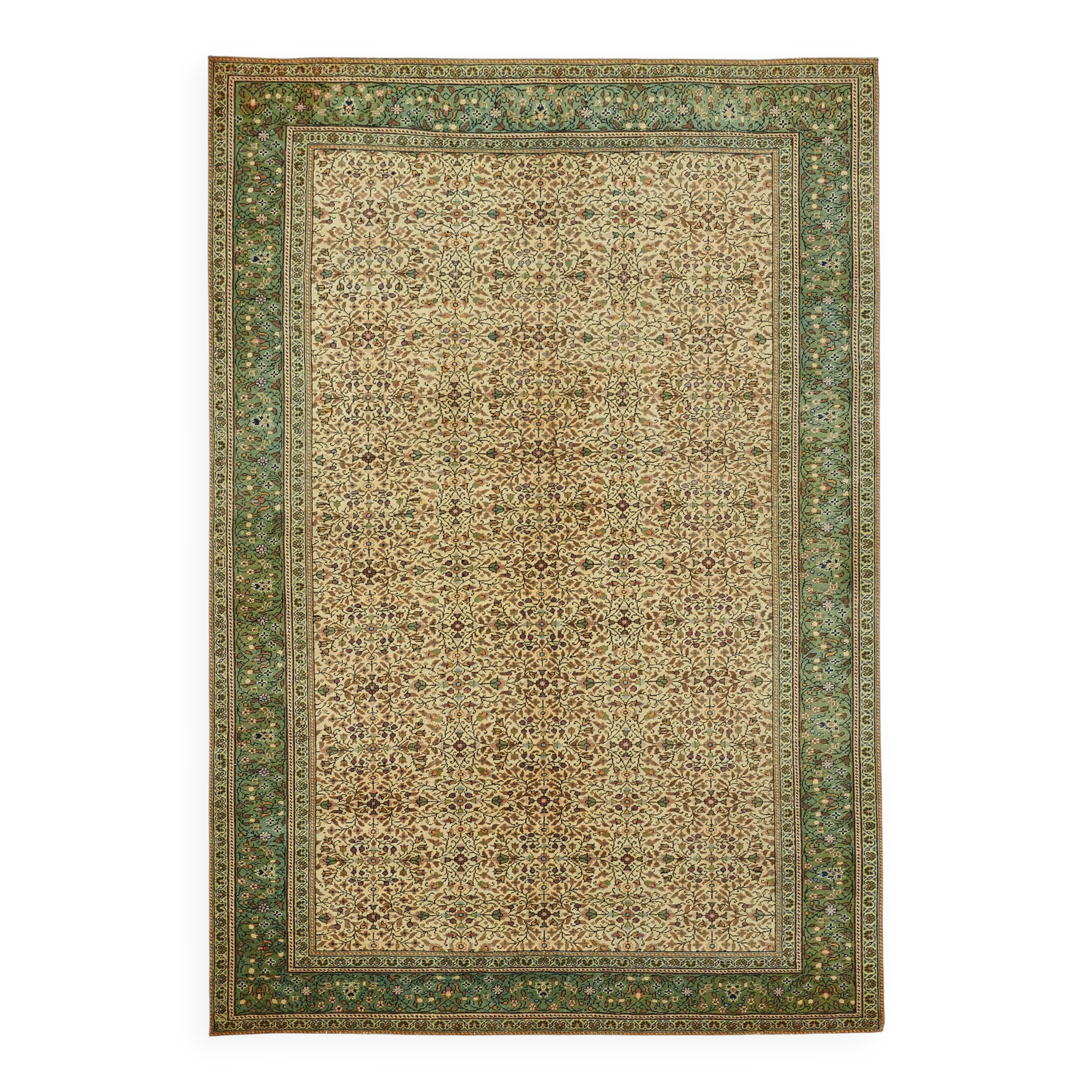 Turkish Wool Vintage Kayseri Rug 196 cm x 284 cm