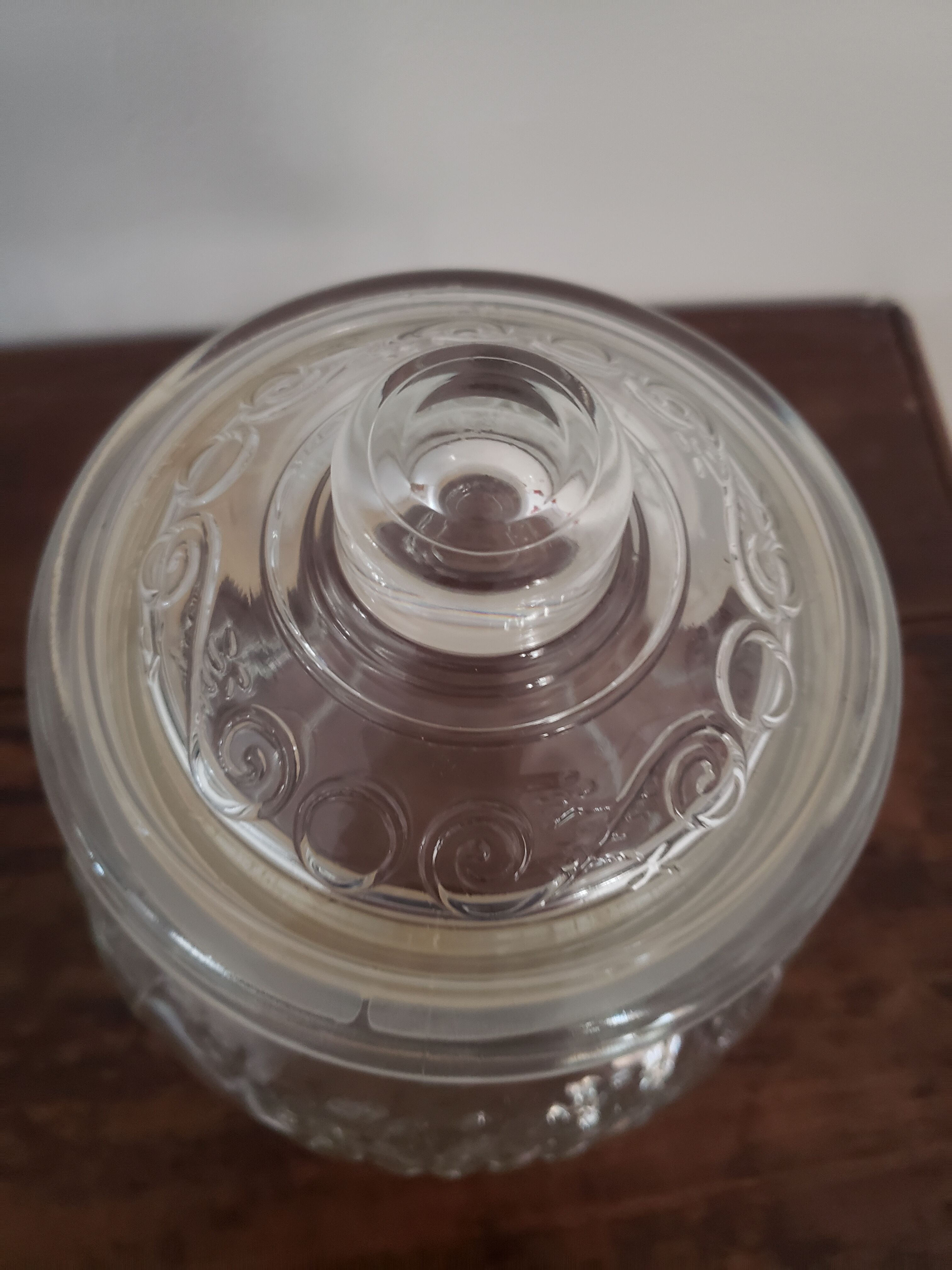 Glass candy dish