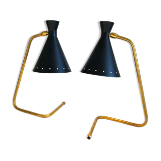Pair of Italian lamps "cocotte" design 50s