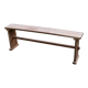 Brutalist antique bench in solid mahogany and solid oak