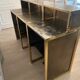 Copper and gilded metal bar in 3 modules, Belgo Chrom, 1970