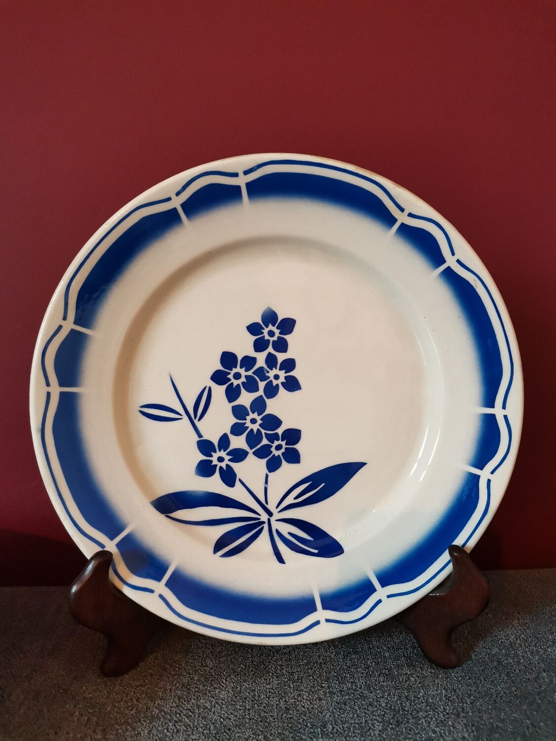 Blue flower plates Badonviller