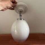 Vintage white opaline wall light