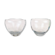 Modern set of 2 crystal bowls by Asta Strömberg, Sweden, 1950s.