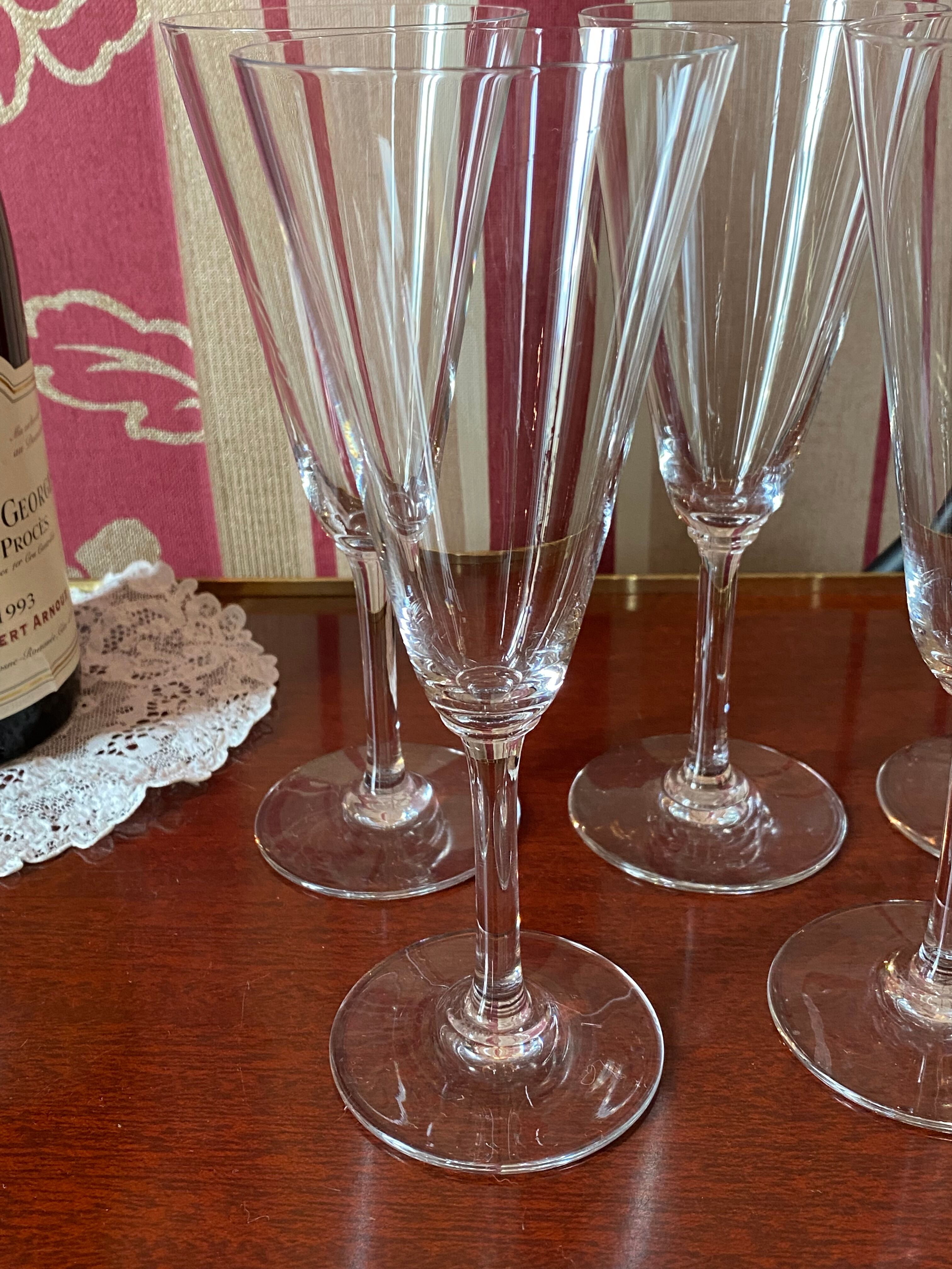 5 baccarat champagne flutes
