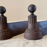 Pair of old vintage steel andirons
