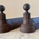 Pair of old vintage steel andirons