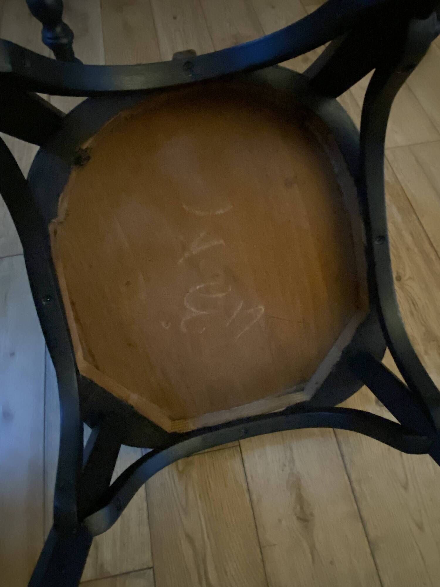 Farm table/desk + Bauman bistro chair