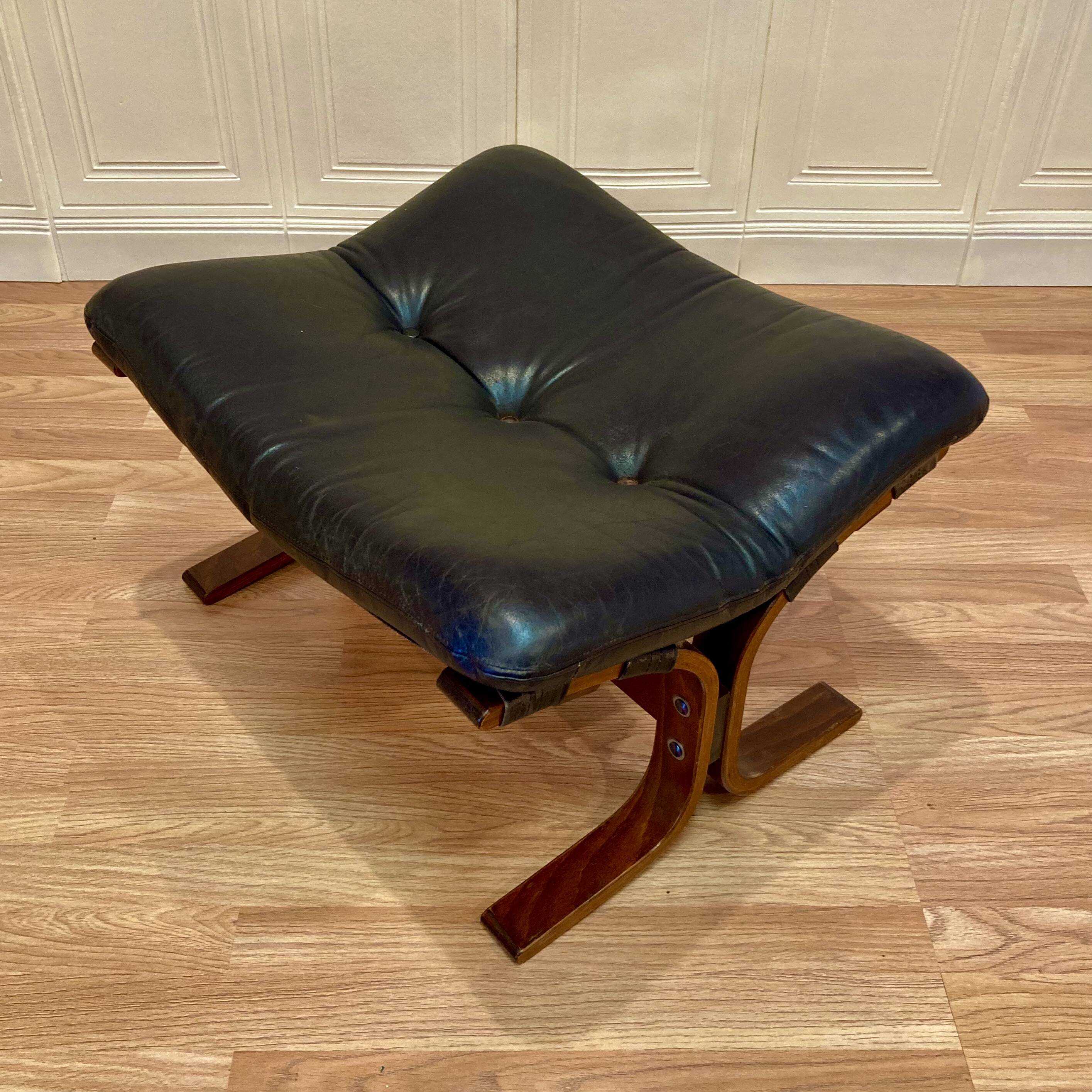 Ottoman leather "Scandinavian design" 1960.