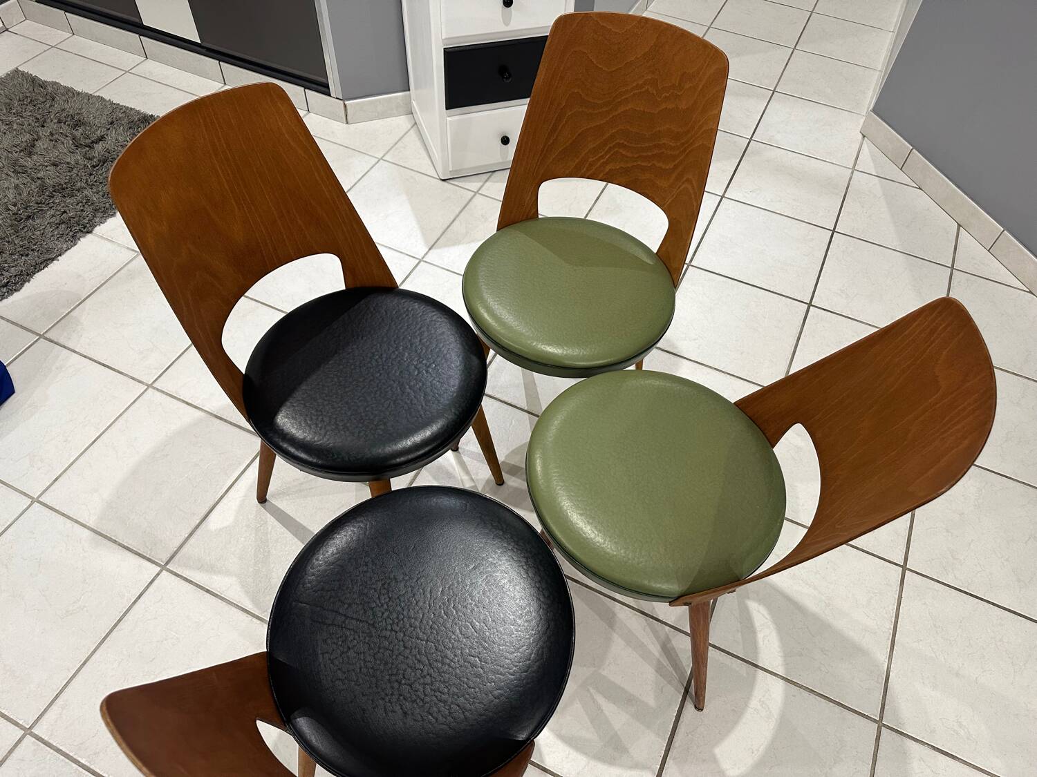 Set of 4 Baumann Mondor Bistro Chairs 1960