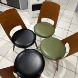 Set of 4 Baumann Mondor Bistro Chairs 1960