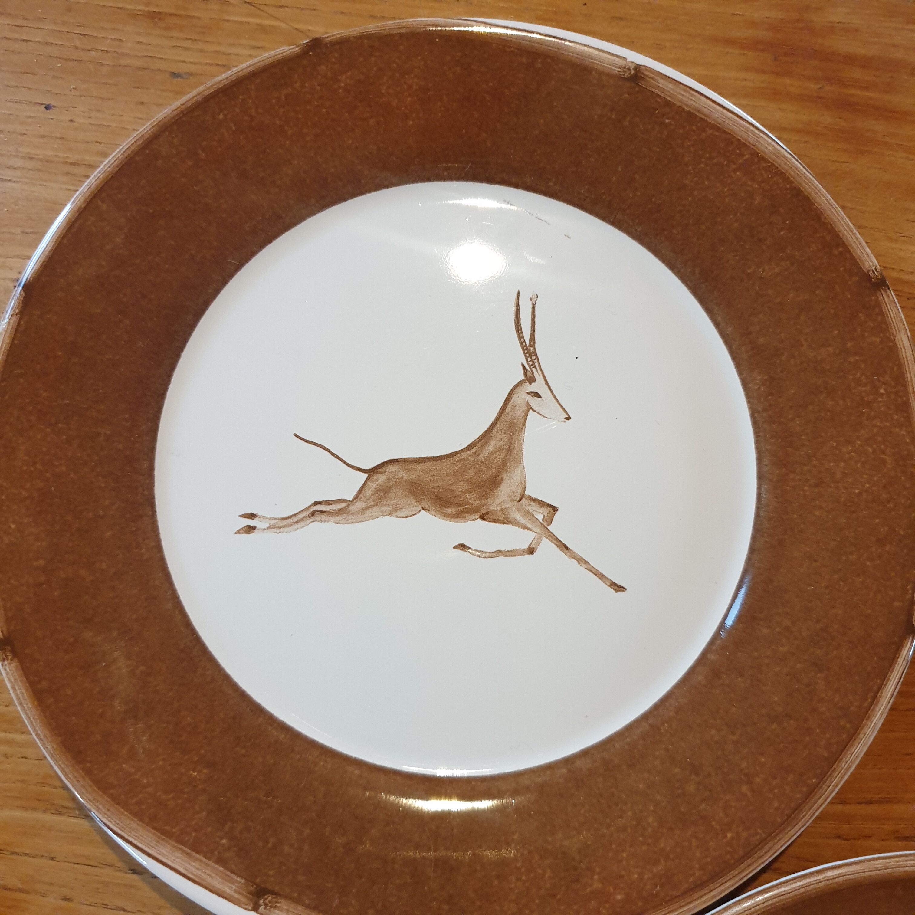 Set 5 assiettes à dessert animaux sauvages d'Afrique