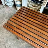 Coffee table, bench in dark laminated wood