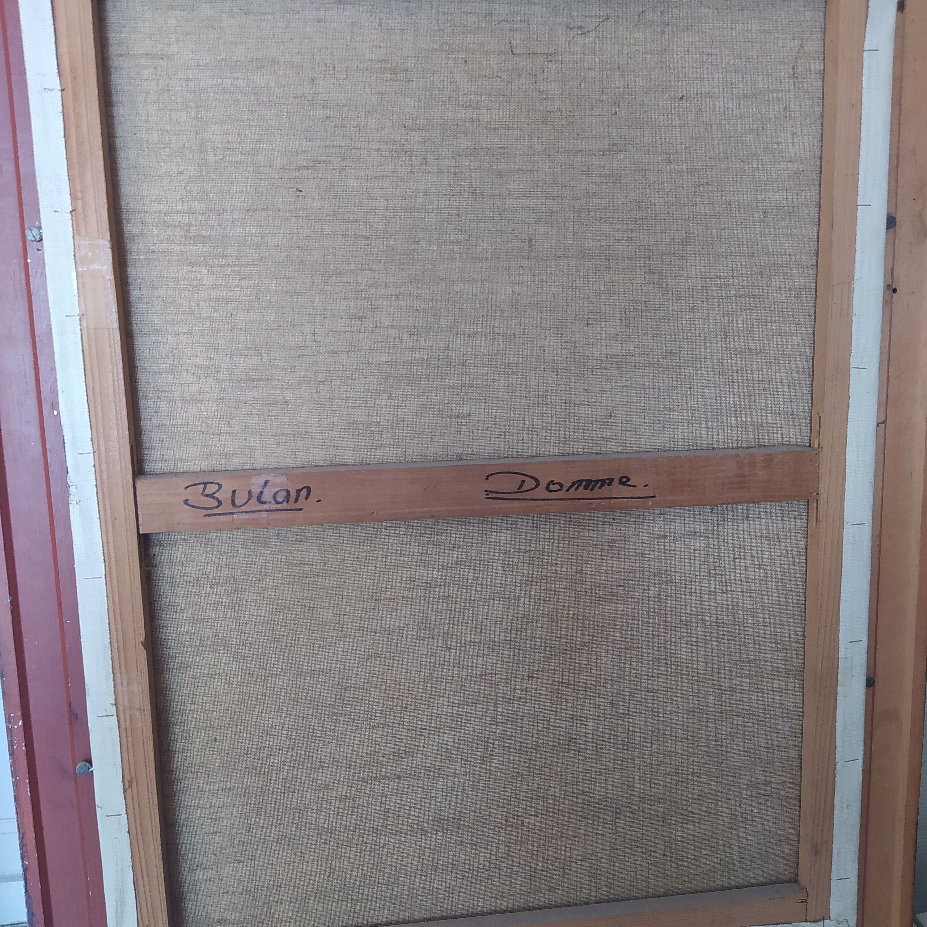 Oil on canvas stephane bulan village of domme dordogne 1979