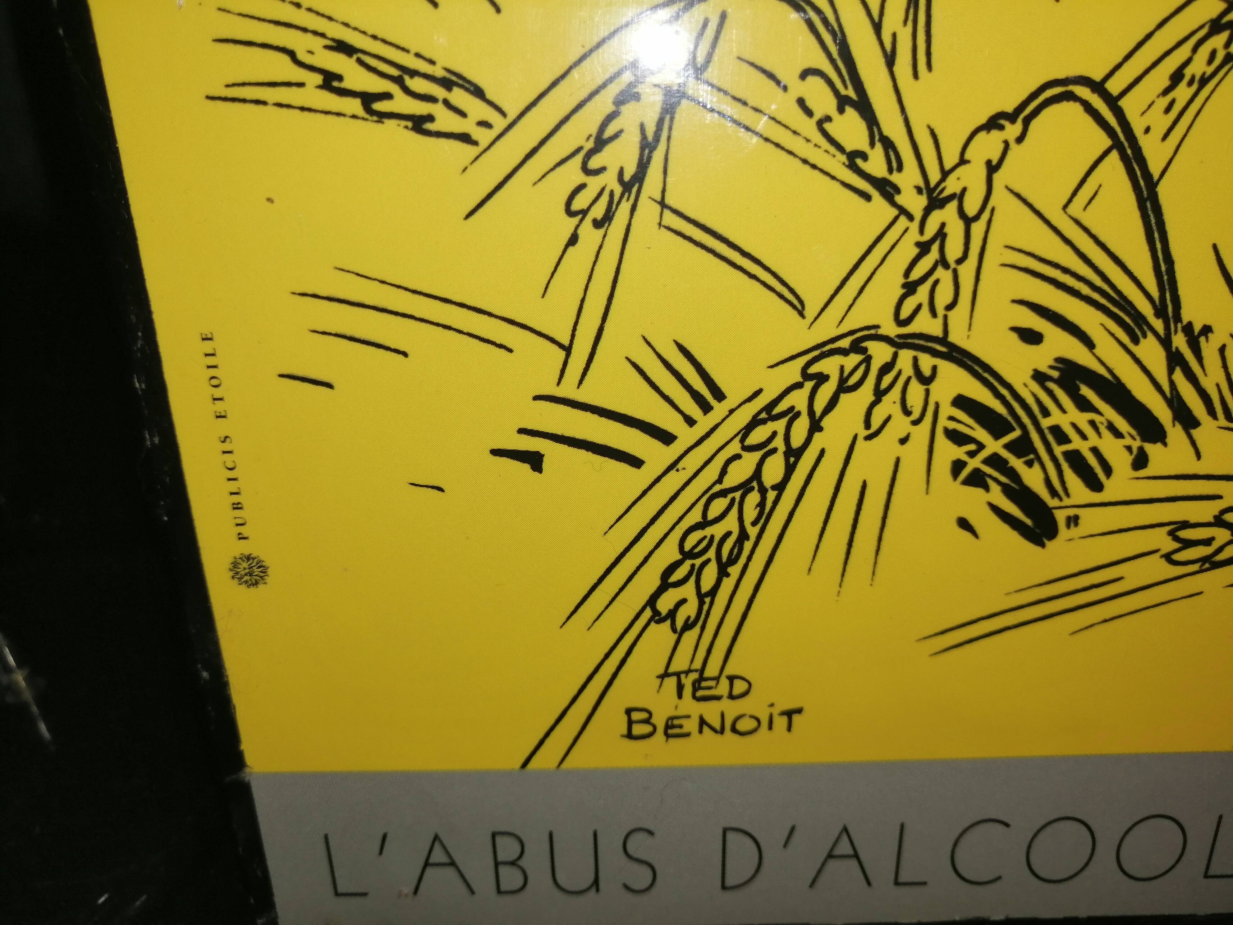 Vintage Jameson Ted Benoit wooden advertising plate