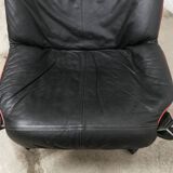 Set of armchair + ottoman viking p97 by Sigurd Russell for Poltrona Frau