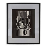 Tableau Vintage Art Optique - Victor Vasarely - Frame 50x40cm