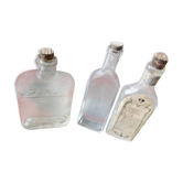 Lot de 3 flacons anciens pharmaceutiques