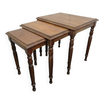 Solid cherry wood nesting table