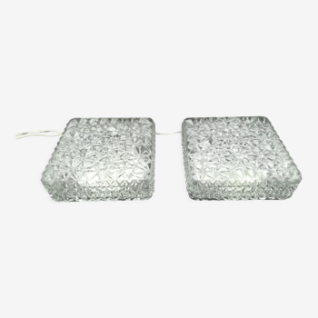 Pair of square ceiling lights