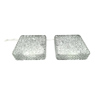 Pair of square ceiling lights