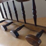 Patère à quatre têtes avec étagère, porte chapeaux/années  50-60