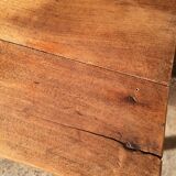 Beech and poplar table with drawer